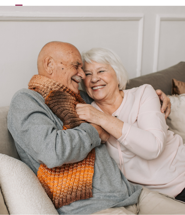 senior couple at home