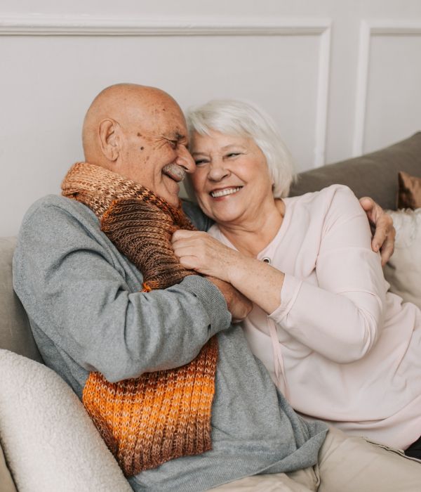 older couple at home