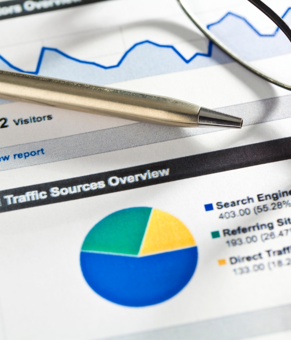 Image of SEO traffic report with pie graph